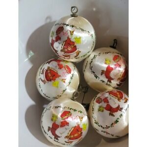 Vintage Santa Claus Christmas Ornaments Set of 5‎ Holiday Decor
